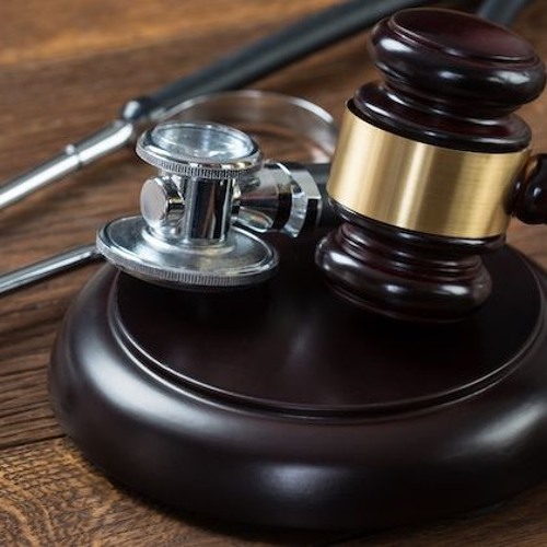 Court Gavel and Stethescope