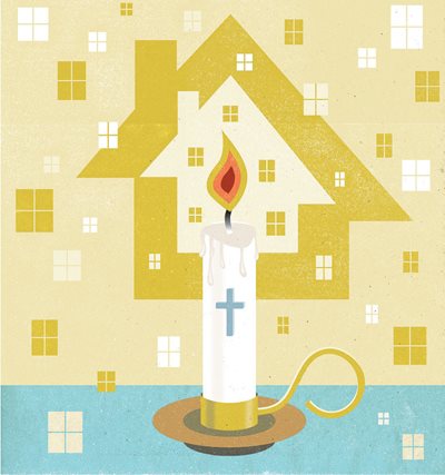 An-illustration-of-a-candle-with-a-cross-on-it-A-houes-is-in-the-background.jpg